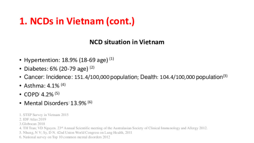 1. NCDs in Vietnam (cont.)